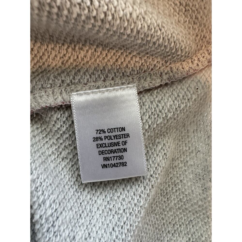 Converse Sweatshirt Women Gray Round Neck 3/4 Sleeve Size S Stretch Pullover - Picture 7 of 8